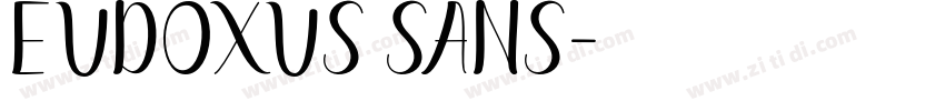 Eudoxus Sans字体转换